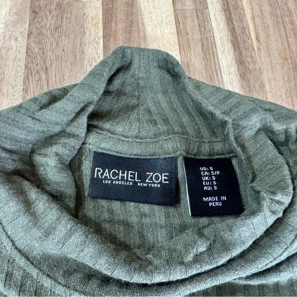 Rachel Zoe Dark Green Ribbed Tank Top - Picture 3 of 4